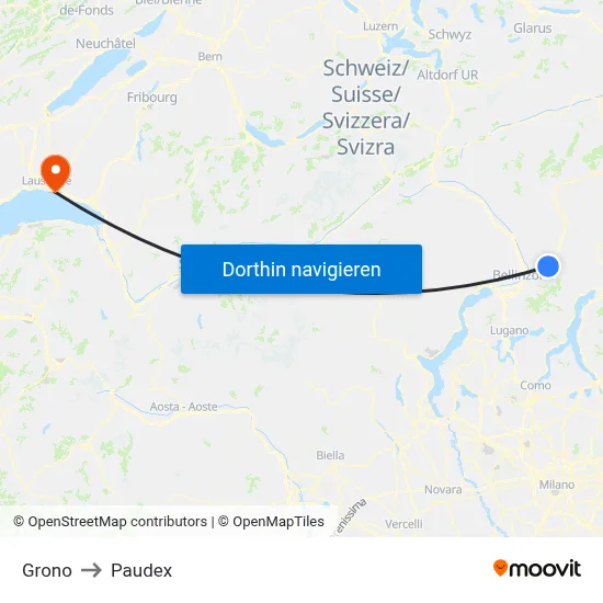 Grono to Paudex map