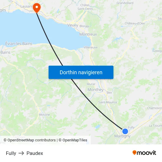 Fully to Paudex map