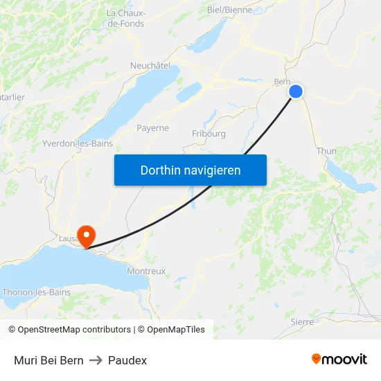 Muri Bei Bern to Paudex map