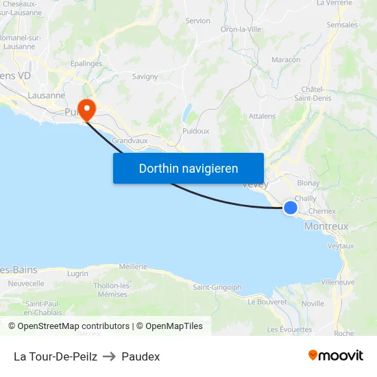 La Tour-De-Peilz to Paudex map