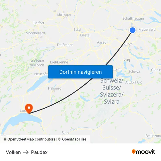 Volken to Paudex map