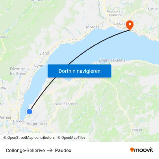 Collonge-Bellerive to Paudex map