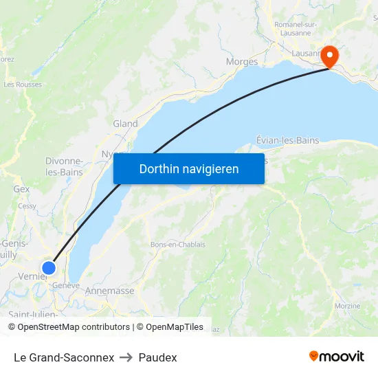 Le Grand-Saconnex to Paudex map