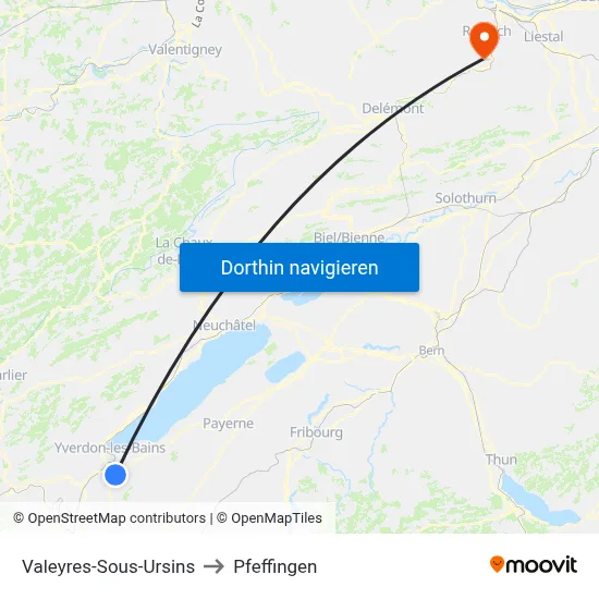 Valeyres-Sous-Ursins to Pfeffingen map