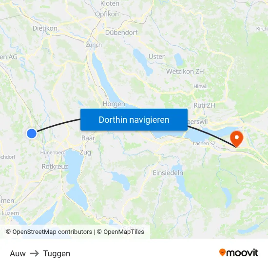 Auw to Tuggen map