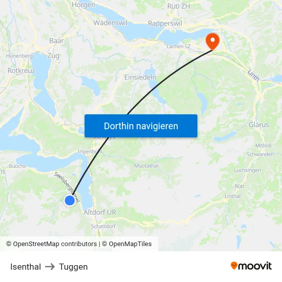 Isenthal to Tuggen map