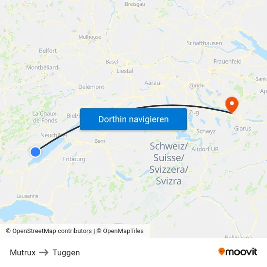 Mutrux to Tuggen map