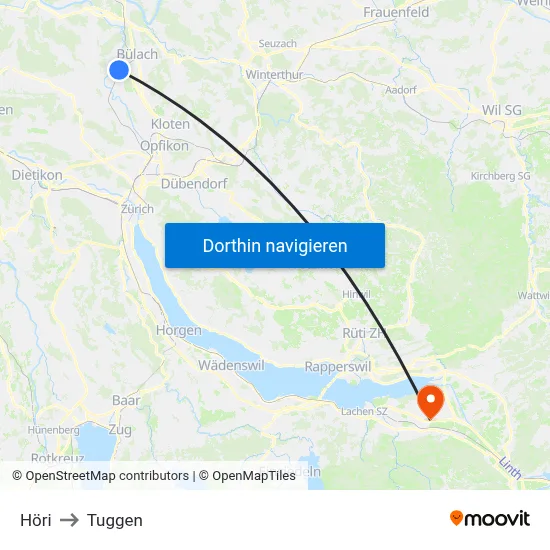 Höri to Tuggen map