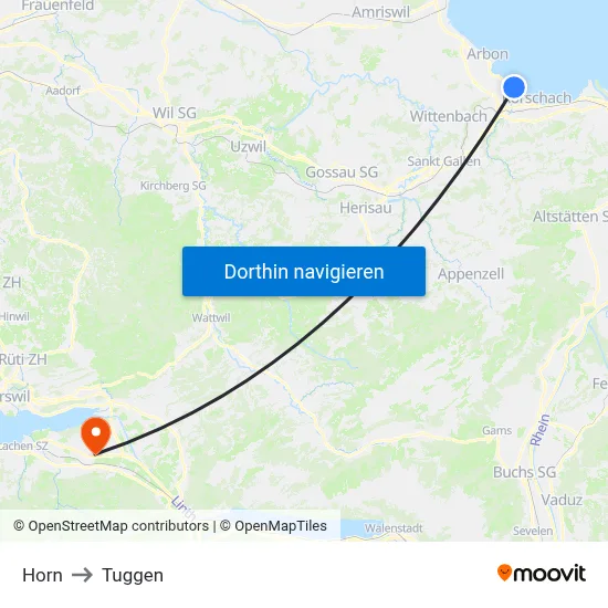 Horn to Tuggen map