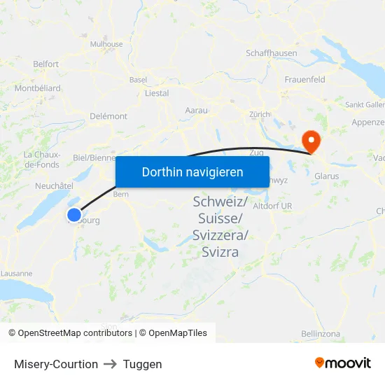 Misery-Courtion to Tuggen map