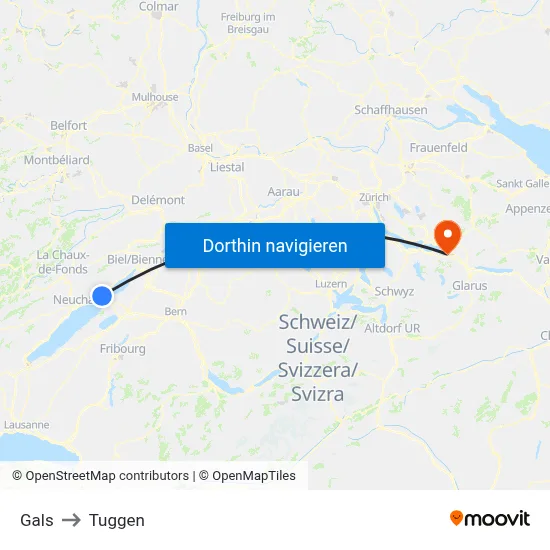Gals to Tuggen map