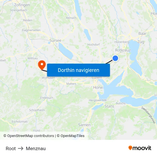 Root to Menznau map