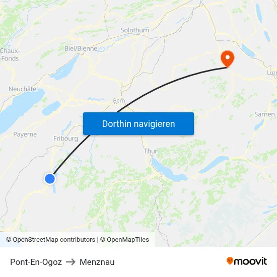 Pont-En-Ogoz to Menznau map