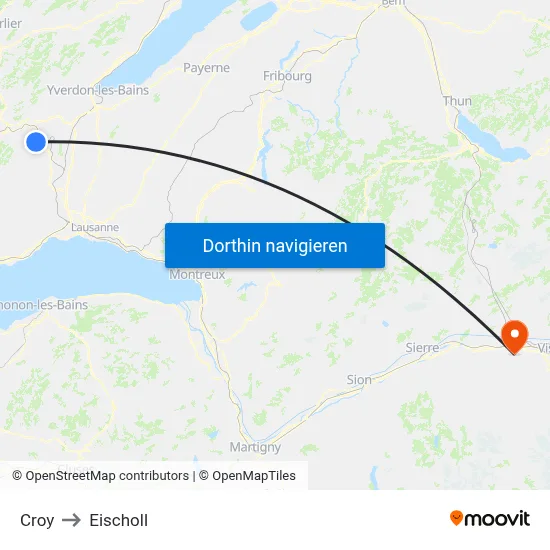 Croy to Eischoll map