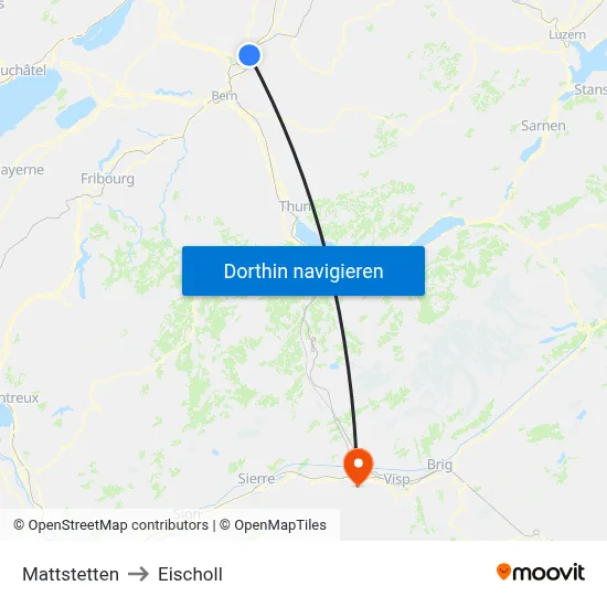 Mattstetten to Eischoll map