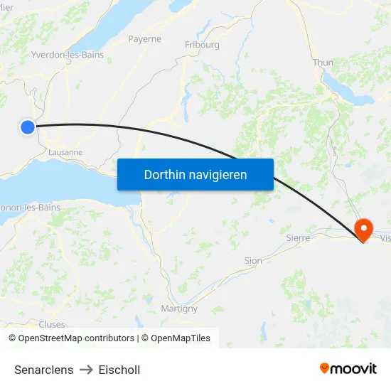 Senarclens to Eischoll map