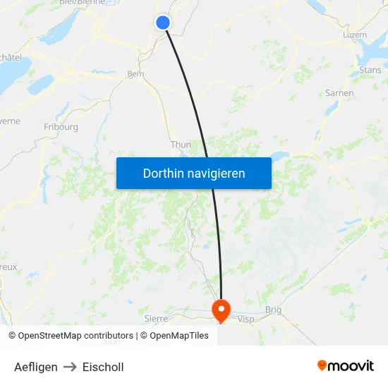 Aefligen to Eischoll map