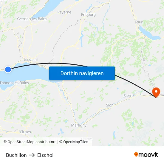 Buchillon to Eischoll map