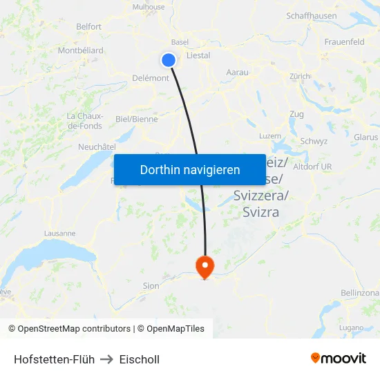 Hofstetten-Flüh to Eischoll map