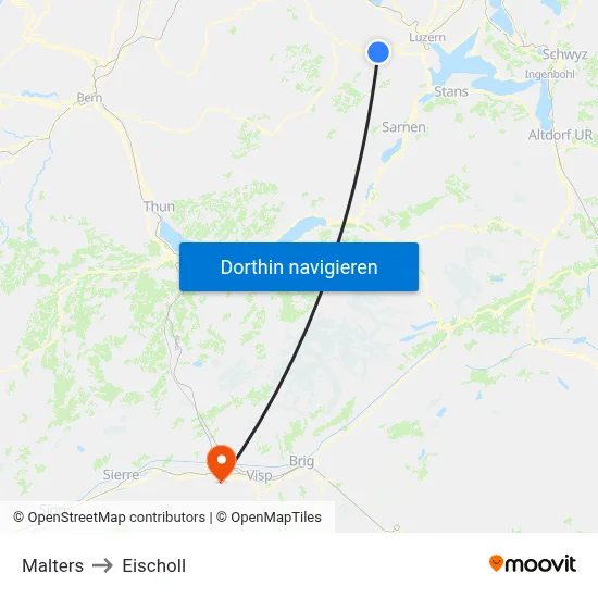 Malters to Eischoll map