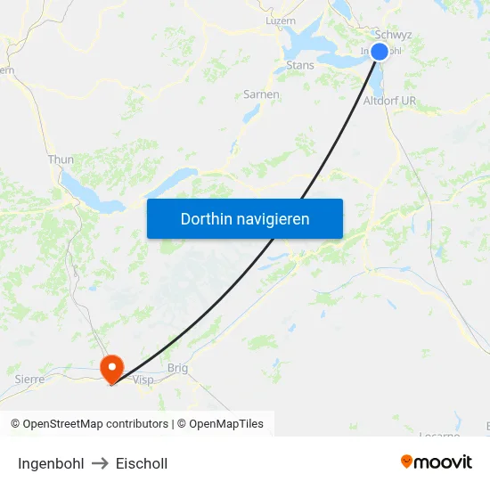 Ingenbohl to Eischoll map