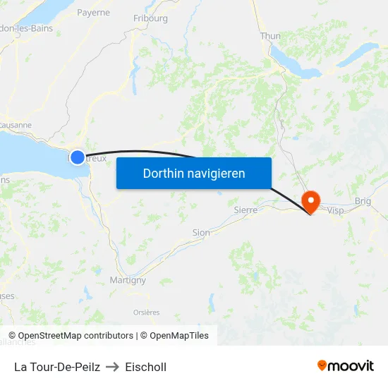 La Tour-De-Peilz to Eischoll map