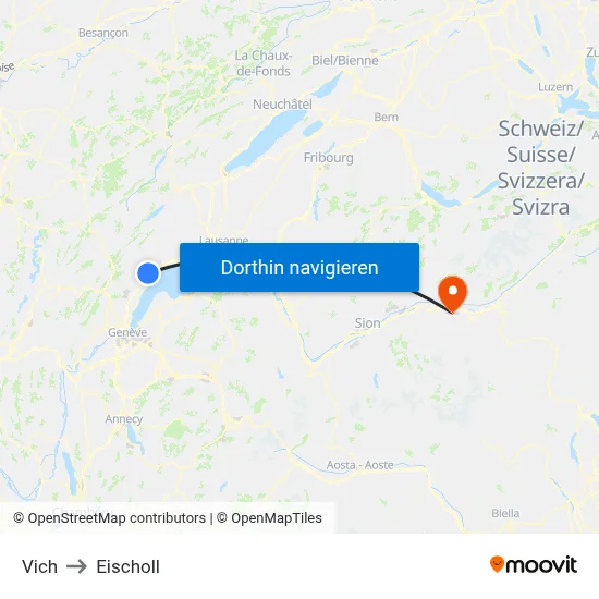 Vich to Eischoll map