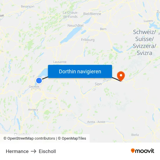 Hermance to Eischoll map