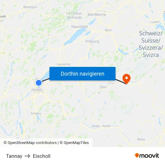 Tannay to Eischoll map