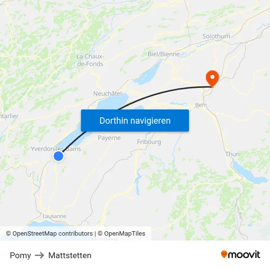 Pomy to Mattstetten map