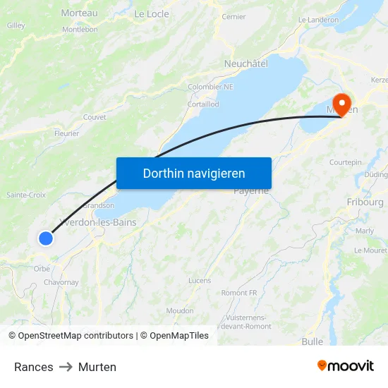 Rances to Murten map
