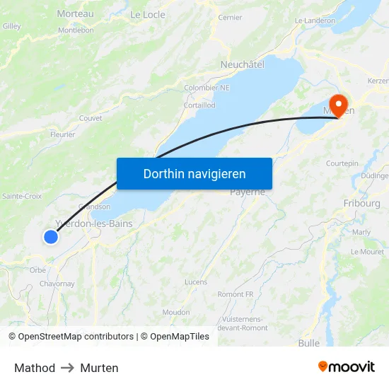 Mathod to Murten map
