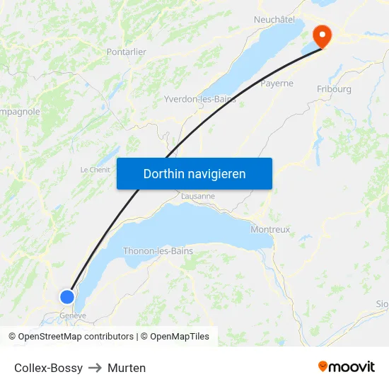 Collex-Bossy to Murten map