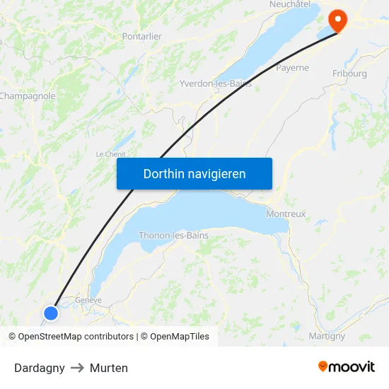 Dardagny to Murten map