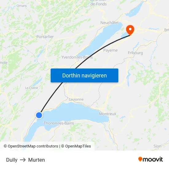 Dully to Murten map
