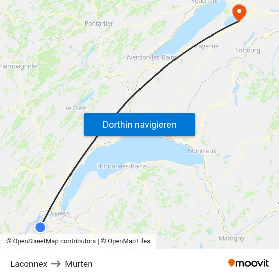 Laconnex to Murten map