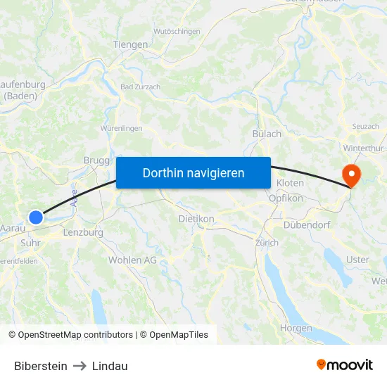 Biberstein to Lindau map