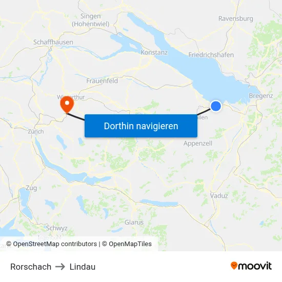 Rorschach to Lindau map