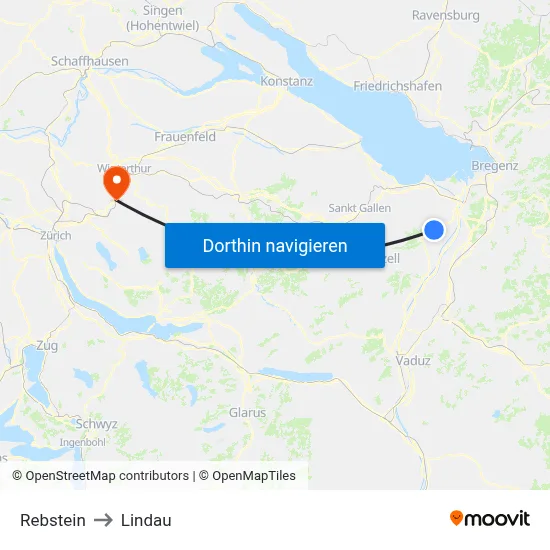 Rebstein to Lindau map