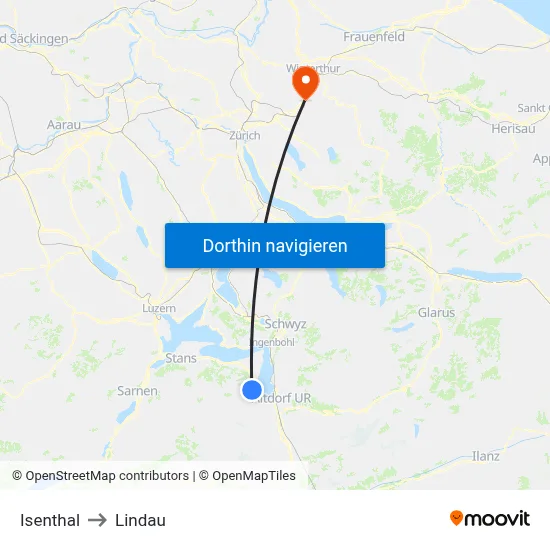 Isenthal to Lindau map