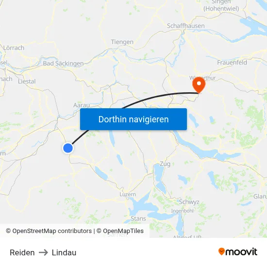 Reiden to Lindau map