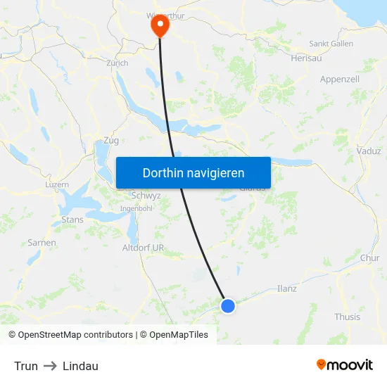 Trun to Lindau map