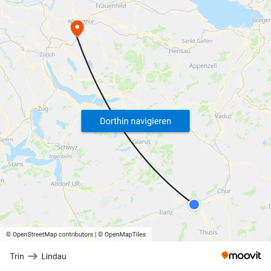 Trin to Lindau map