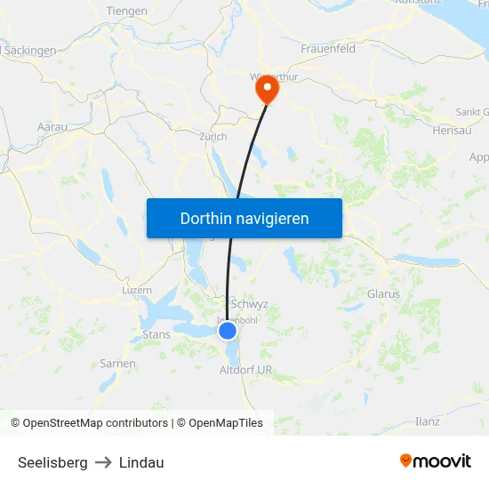 Seelisberg to Lindau map