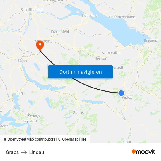 Grabs to Lindau map