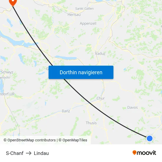 S-Chanf to Lindau map