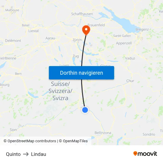 Quinto to Lindau map