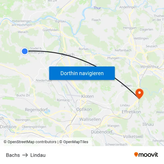 Bachs to Lindau map