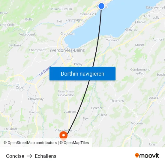 Concise to Echallens map