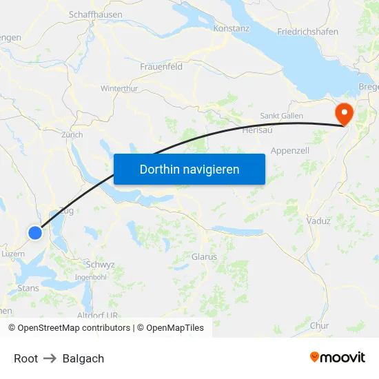 Root to Balgach map